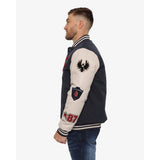 Soviet Mens Baseball Jacket In Navy
