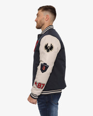 Soviet Mens Baseball Jacket In Navy
