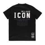 Icon Milano Mens Paola T-Shirt In Black