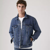 levis Mens Trucker Jacket In Medium Stonewash