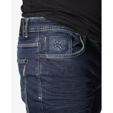 Soviet Mens Terminator #9 Slim Leg Jeans In Blue Black