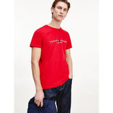 Tommy Hilfiger Mens Tommy Logo Tee T-Shirts In Red