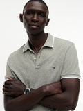 Tommy Hilfiger Mens Linen Pique Regular Golfers In Battle Green