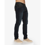 Soviet Mens Slim Leg Denim Jeans In Blue Black