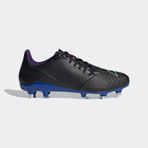 Adidas Unisex Rugby Malice Elite SG Shoes In Core Black / Core Black / Team Shock Pink