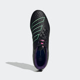 Adidas Unisex Rugby Malice Elite SG Shoes In Core Black / Core Black / Team Shock Pink