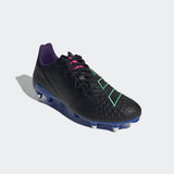 Adidas Unisex Rugby Malice Elite SG Shoes In Core Black / Core Black / Team Shock Pink