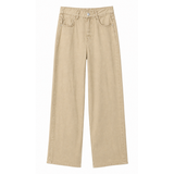 Mandi High Waist Straight Leg Jeans In Light Stone