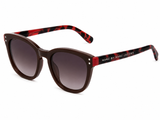 Marc Jacobs Tortoise Temple Sunglasses In Chocolate & Burgundy