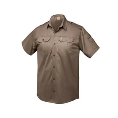 Boerboel Mens Kalahari Short Sleeve Shirt In Bark