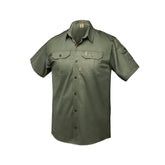 Boerboel Mens Kalahri Short Sleeve Shirt In Olive