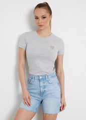Guess Womens Mini Triangle T-Shirts In Light Grey