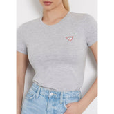 Guess Womens Mini Triangle T-Shirts In Light Grey