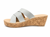 Miss Black Ladies Jayda 7 Sandals In Blue Multi