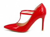 Miss Black Ladies Lola 2 Heels In Red