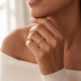 Bond Of Love Diamond Triple Link Ring