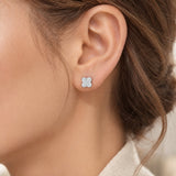 Clover Diamond Stud Earrings