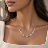 Clover Diamond Cluster Necklace