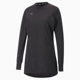 Puma Womens Modest Activewear Long Sleeves Training T-Shirt In Black