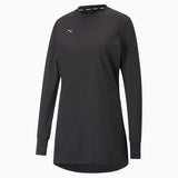 Puma Womens Modest Activewear Long Sleeves Training T-Shirt In Black