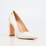Miss Black Womens Nala 4 High Court Heels In White