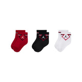Nike Jordan Kids Diamond Inf/Todd 3Pk Ankle Socks In Gym Red