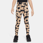 Nike Girls Floral Leggings In Black