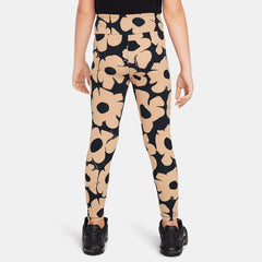 Nike Girls Floral Leggings In Black