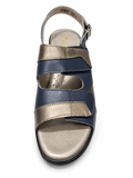 Natural Steps Ladies Sandal In Navy/Pewter