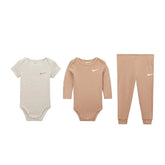 Nike Girls Essential 3Pc Bodysuit & Pant Sets In Hemp