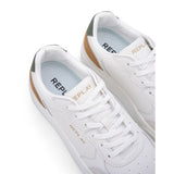 Replay Mens Notting Agency Shoes In White & Tan