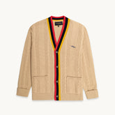 Tshepo Jeans Unisex Knitted Cardigan In Beige