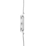 Obaku Womens Chia Lille Stainless Steel Mesh Watch In Sliver/White Dial