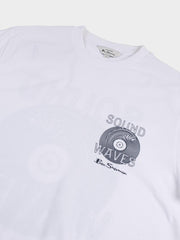 Ben Sherman Mens Oceans Record Premium T-Shirt White