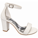 Orbit Women's Ankle-Strap Block Heel Sandals In White