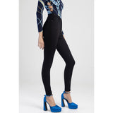Sissy boy Ladies High Waist Sexy Curvy Fit Jeans In Black