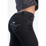 Sissy boy Womens Southern Low-Waist Bootleg Jeans In Black