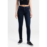 Sissy Boy Womens Arlo Mid-Waist Skinny Jeans In Blue Black