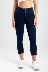 Sissy Boy Ryder Knit Capri Jeans In Dark Blue
