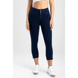 Sissy Boy Ryder Knit Capri Jeans In Dark Blue