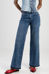 Sissy boy Womens Alaina Wide Leg Jeans In Light Vintage