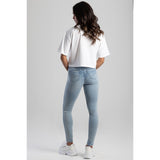 Sissy boy Womens Mid-Waist Baisc Jeans In Light Vintage