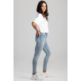 Sissy boy Womens Mid-Waist Baisc Jeans In Light Vintage