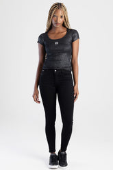 Sissyboy Ladies Avery Mid-Waist Skinny Jeans In Black