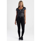 Sissy boy Ladies Avery Mid-Waist Skinny Jeans In Black