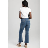 Sissy Boy Ladies Mid Waist Flare Jeans In Indigo