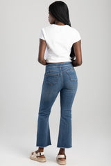 Sissyboy Ladies Mid Waist Flare Jeans In Indigo