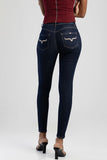 Sissy Boy Womens Dakota Mid Waist Skinny Jeans In Dark Vinatge