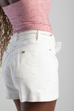 Sissy boy Ladies High Waisted Shorts With Lace In White