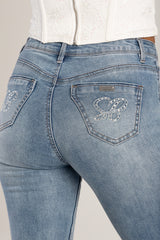 Sissy Boy Womens Camila Mid Waist Skinny Jean In Medium Vintage